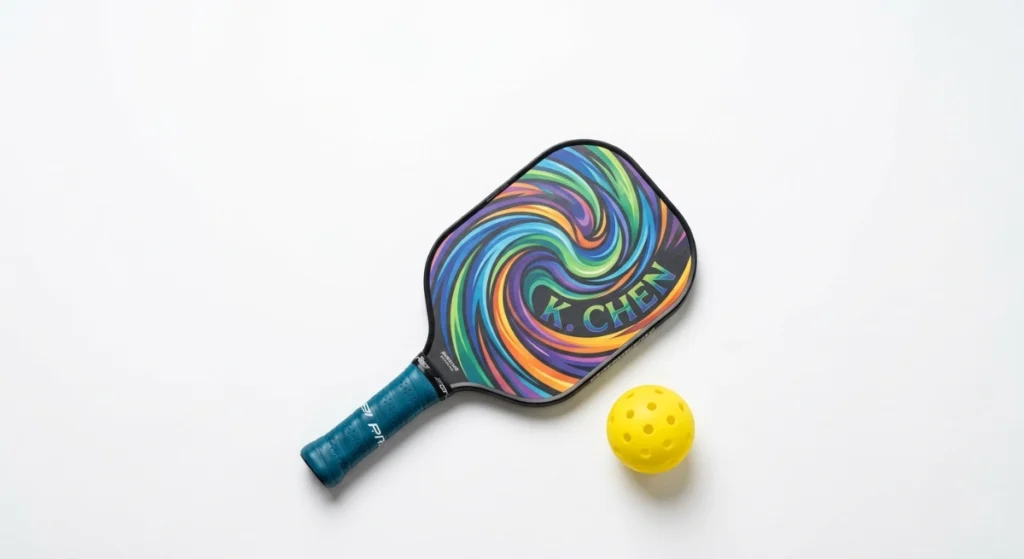 custom pickleball paddle feature image – personalized paddle with unique graphic design