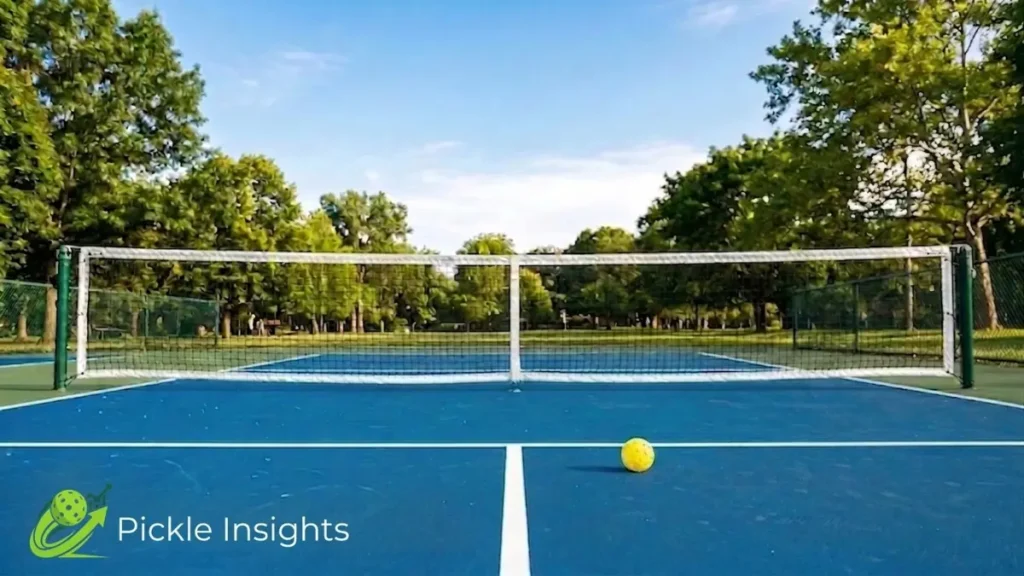 Pickleball Courts: The Ultimate Guide (2026) – Find, Build & Play pickleball courts guide feature imaage – outdoor court with net and lines-pickle-insights