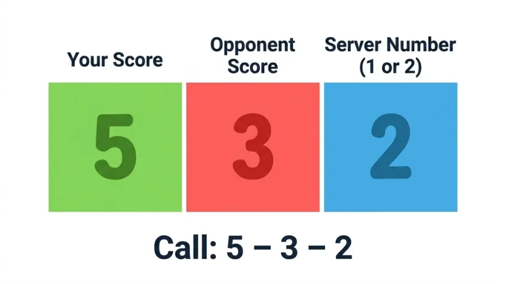 pickleball scoring three numbers explained diagram